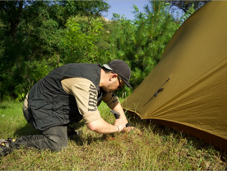 Cheap Goat Tents The Free Spirits TFS Pangolin2.0 One sided Silicon Coating 2 person 3 Season Ultralight Waterproof Camping Tent Black Label Tents 